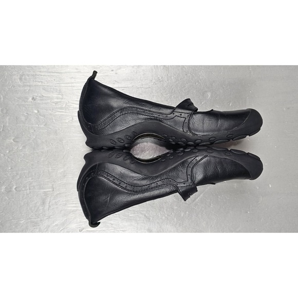 Merrell Plaza Bandeau Mary Jane Shoes Womens 9.5 Black Leather Strap Comfort - Picture 5 of 7